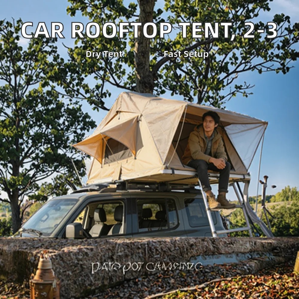 OEM Camp Annex Straight Bracing Softshell Roof Top Tent Waterproof Car Rooftop with Aluminum Poles